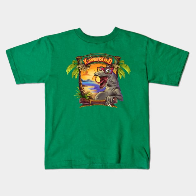 komodo island Kids T-Shirt by asleyshaw